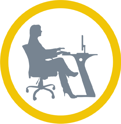 Illustration of a Person at a desk