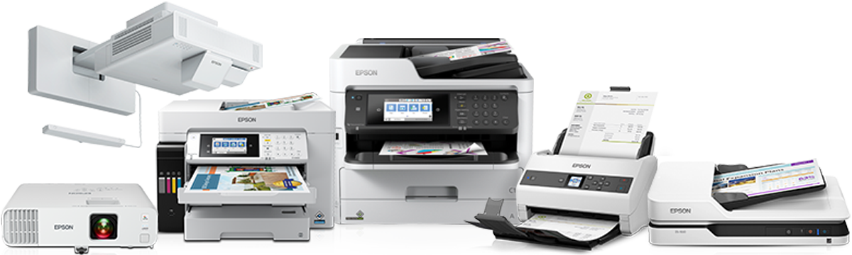 Epson products grouped together