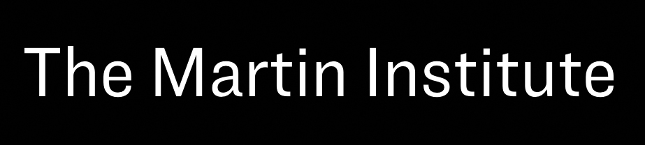 The Martin Institute black and white text logo