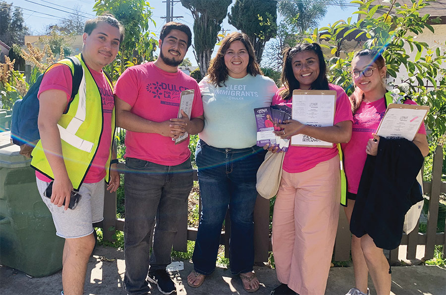 #TeamDulce Field members ready to canvass neighborhoods in South Central, Los Angeles.